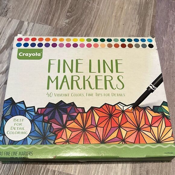New Crayola 40 fine line markers vibrant colors - Picture 1 of 3